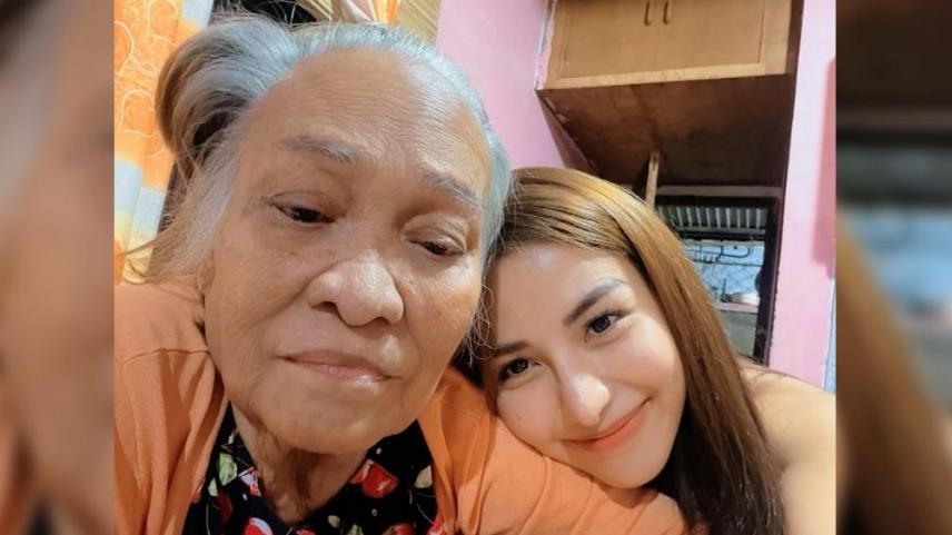 Sanya Lopez and grandma