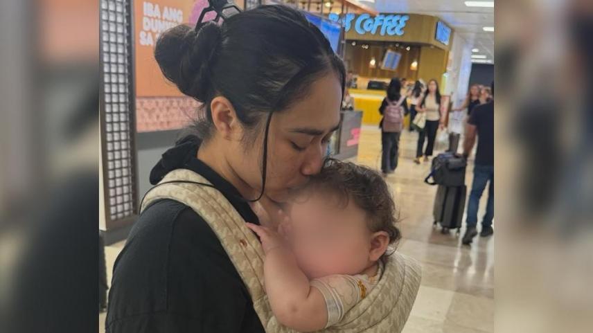 Jessica Sanchez and her baby