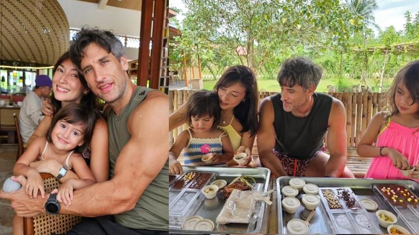solenn heussaff, nico bolzico, thylane bolzico, maelys bolzico