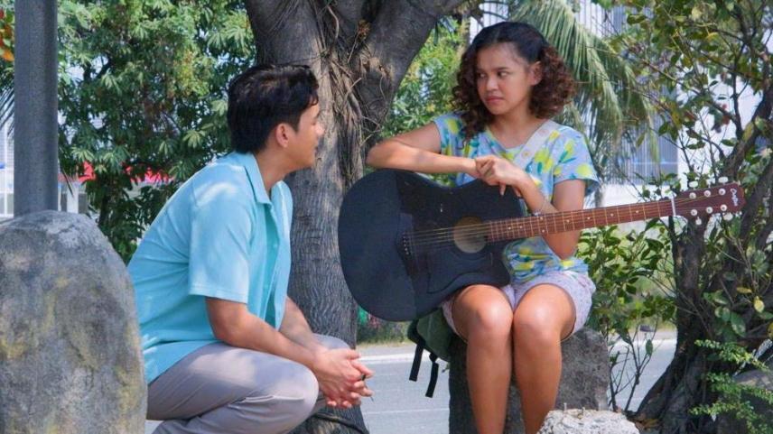 Zephanie as Jeni and Michael Sager as Nate on Born to Shine