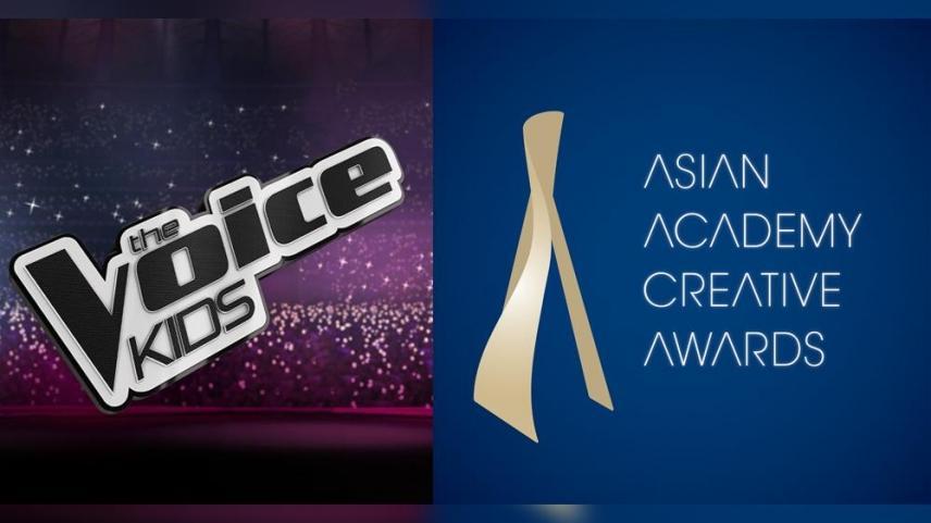 the voice kids and asian academy creative awards logos