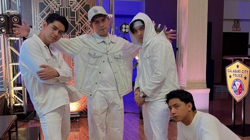 Dennis Trillo and his Sanggang Dikit FR coactors channel Backstreet Boys