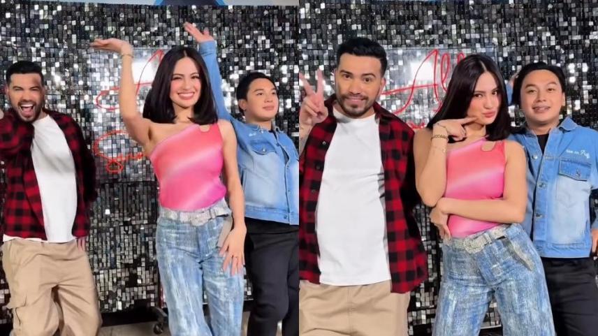 julie anne san jose with abdul and marsy dancing to simula