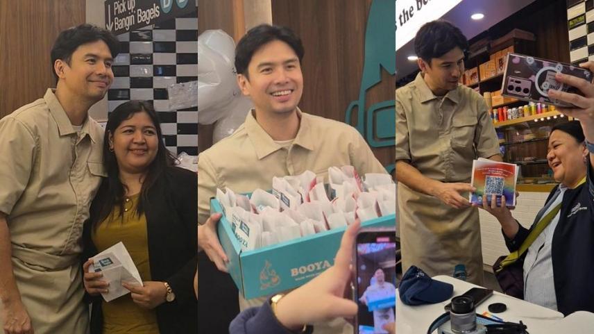 christian bautista giving out free bagels