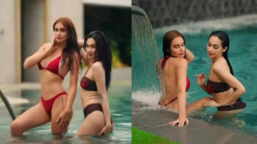 Max Collins and Zeinab Harake in bikini