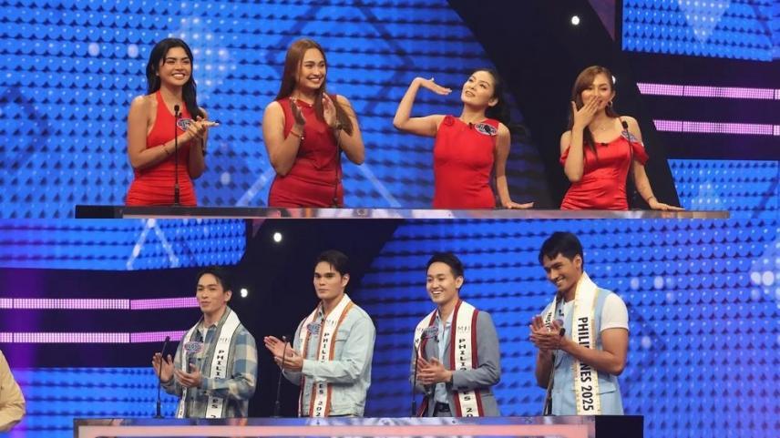 Team Curvalicious and Team Gorgeousness in Family Feud