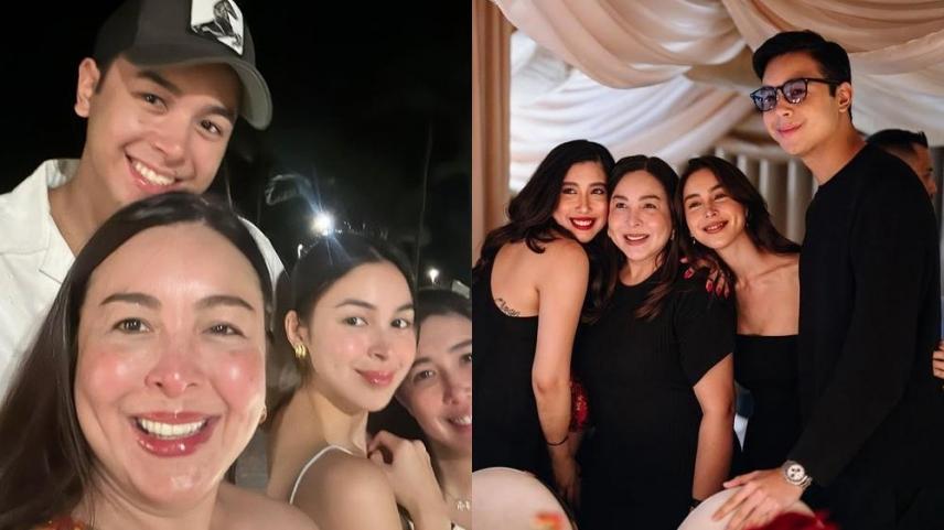 Marjorie Barretto with Julia, Dani, Leon Barretto