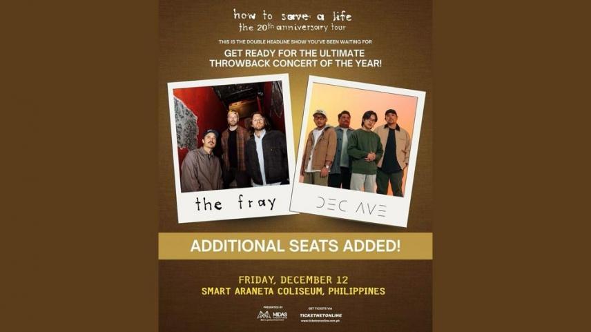 The Fray How To Save A Life The 20th Anniversary Tour Manila