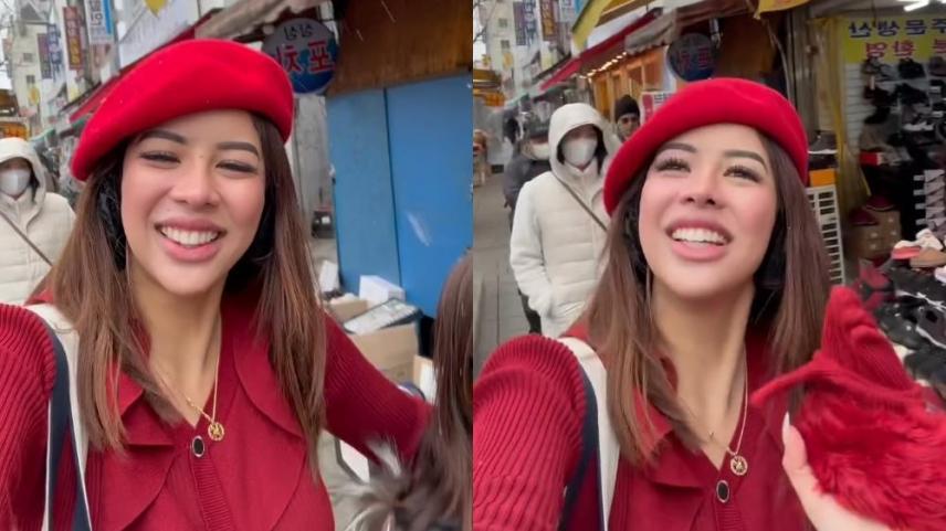 herlene budol experiencing snow in south korea