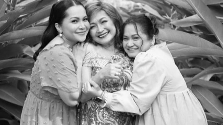 Carol Banawa with her mom and sister