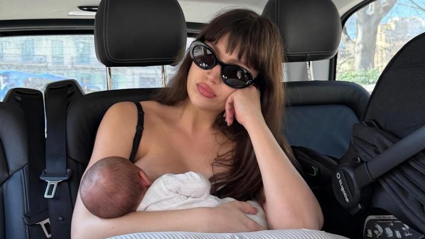 money heist star ursula corbero with baby boy dante