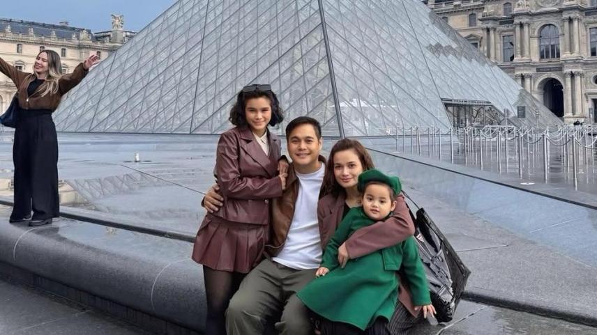 Yasmien Kurdi and family in Paris