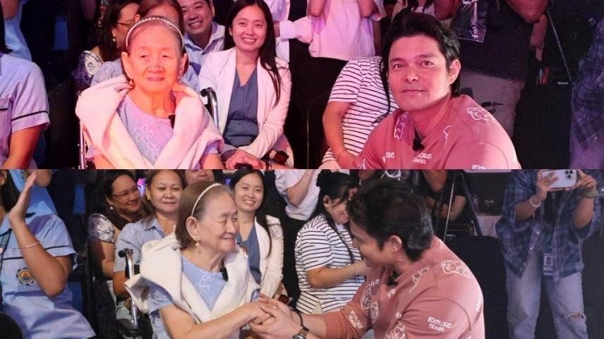 Dingdong Dantes and Lola Tessie in Family Feud