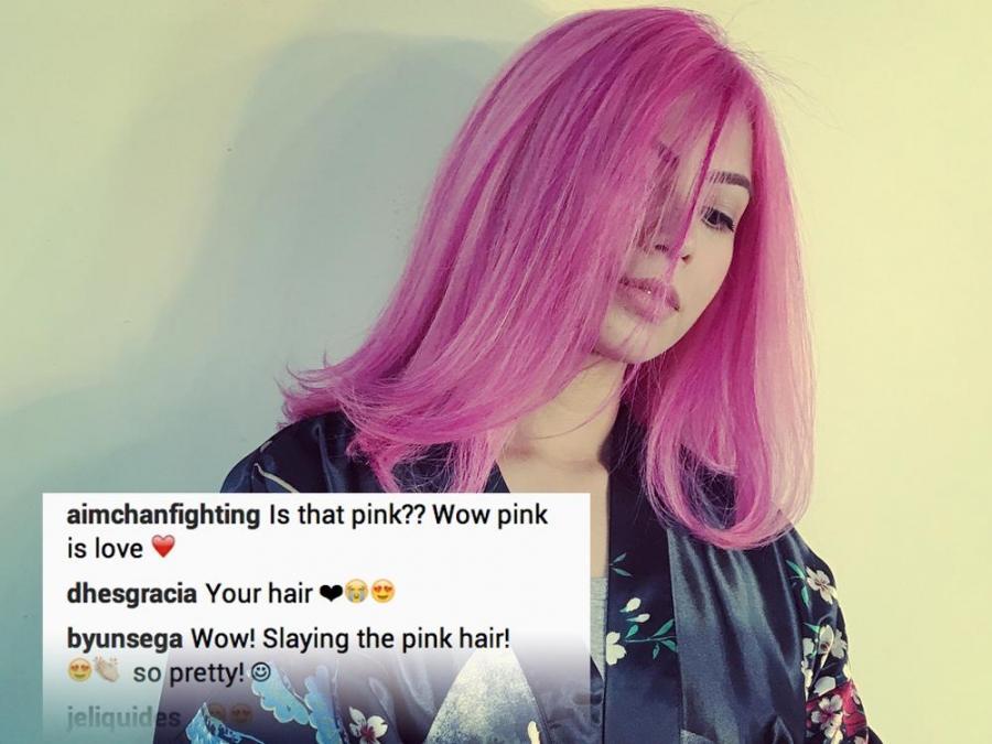 Look Glaiza De Castro Goes From Orange To Pink Hair Celebrity