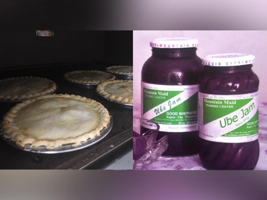 buko pie and ube jam
