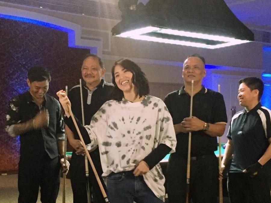 Kylie Padilla, Efren Reyes, Francisco Bustamante, Rubilen Amit, and Johann Chua