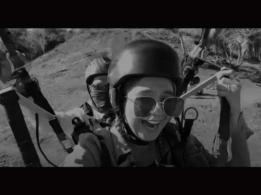 Kim Rodriguez paragliding in Rizal