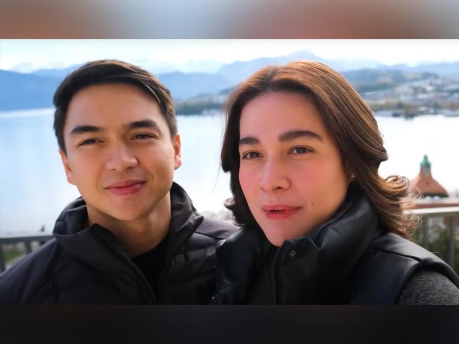 Bea Alonzo and Dominic Roque fall in love with snowy mountains in ...