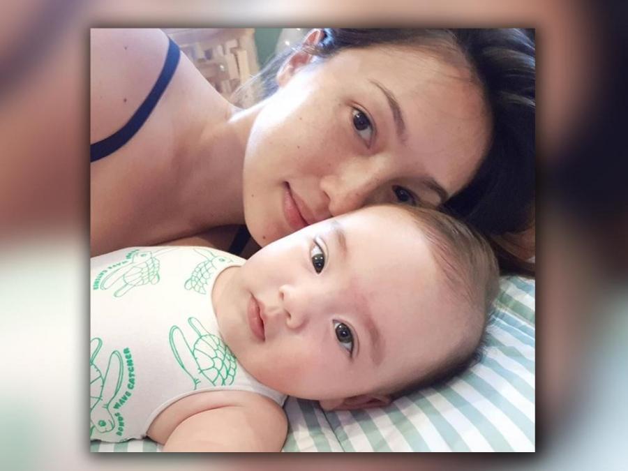 Solenn Heussaff and Baby Thylane