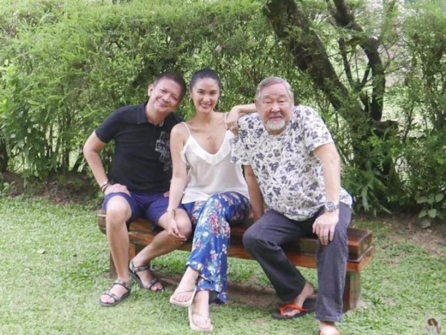 chiz escudero with heart evangelista and her dad