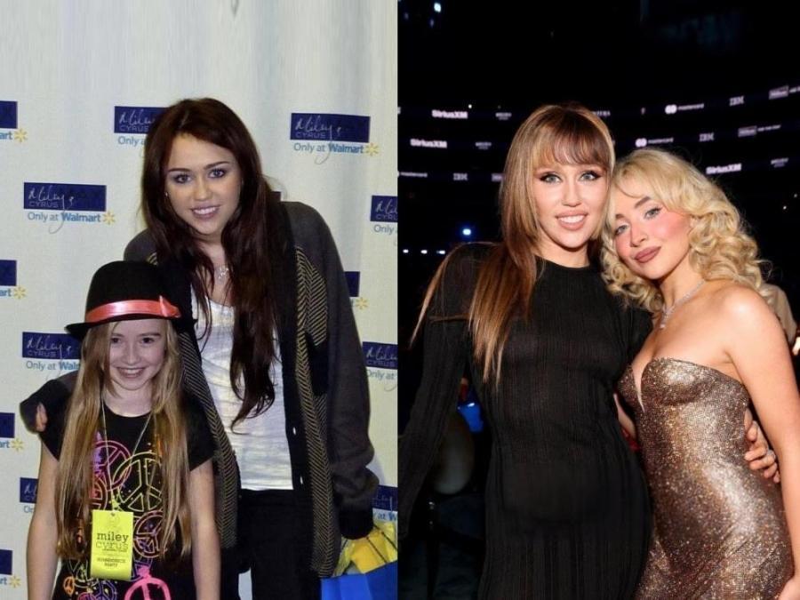 Miley Cyrus and Sabrina Carpenter
