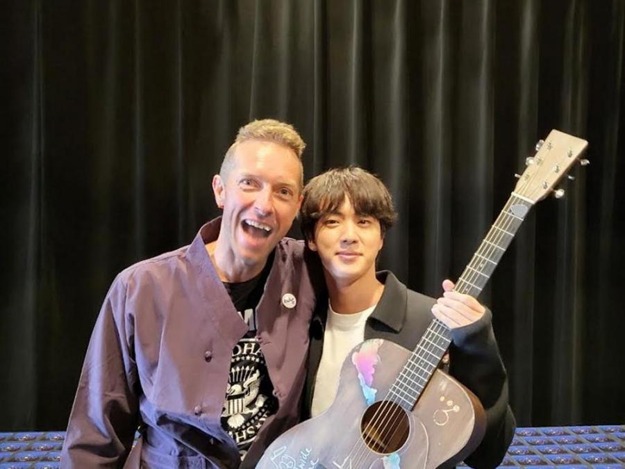 coldplay and bts jin