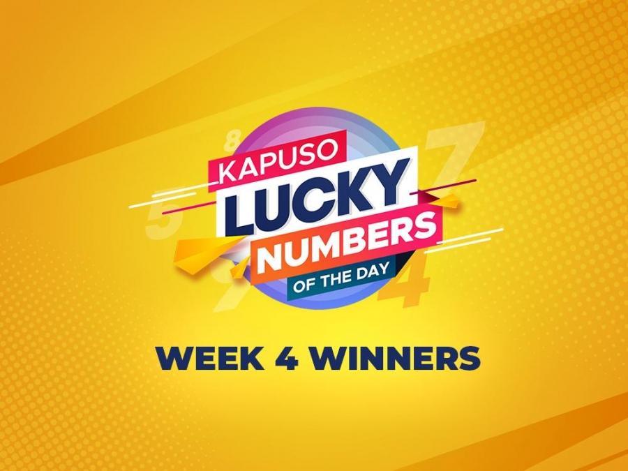 Kapuso Lucky Numbers of the Day Week 4 winners