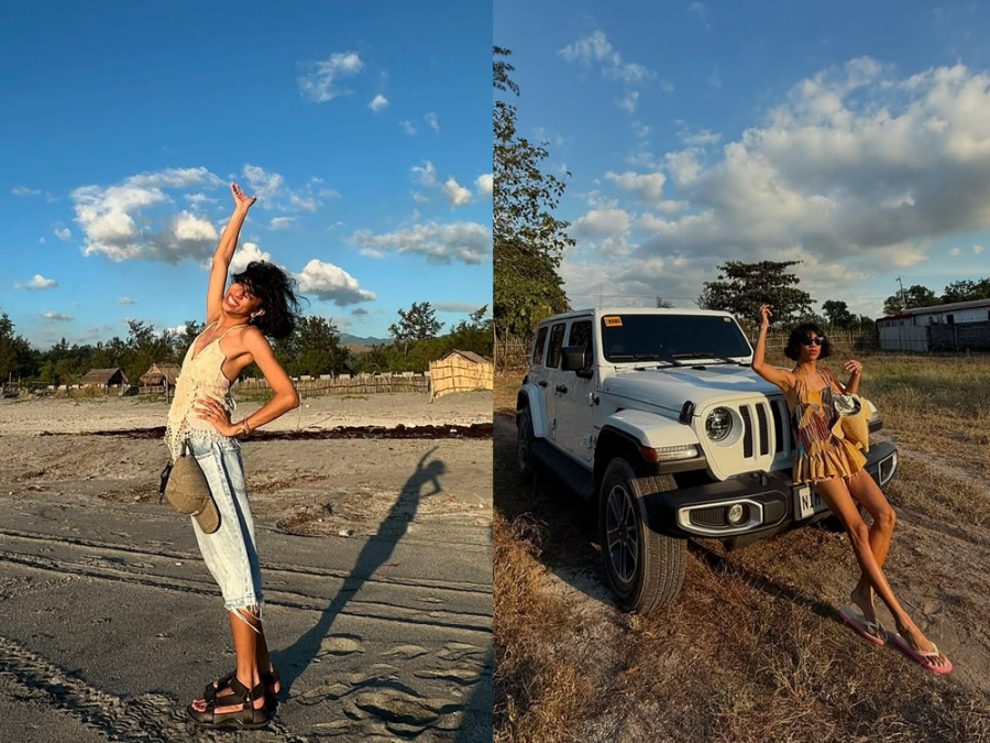 Mimiyuuuh and her  newly purchased beach lot in Zambales