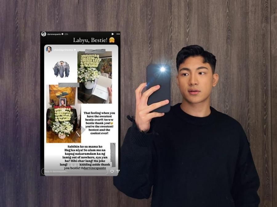 Darren Espanto and flowers