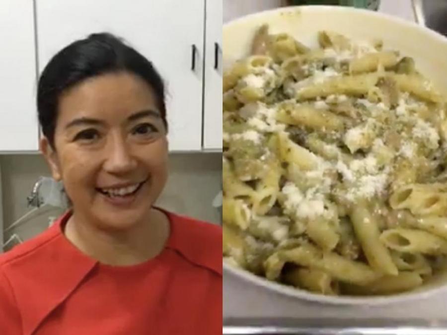 kara david and her tuna pesto pasta