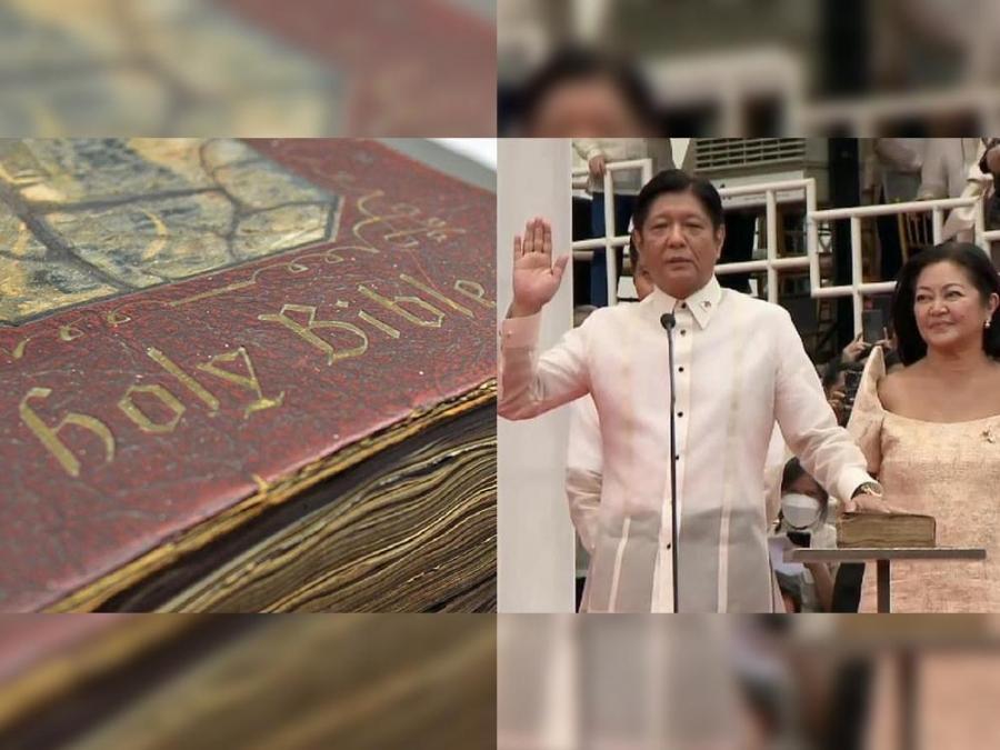 Ferdinand Marcos Jr and his fathers bible