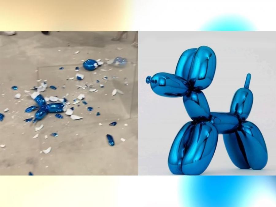 Jeff Koons 'balloon dog' sculpture shattered at Miami art fair : NPR