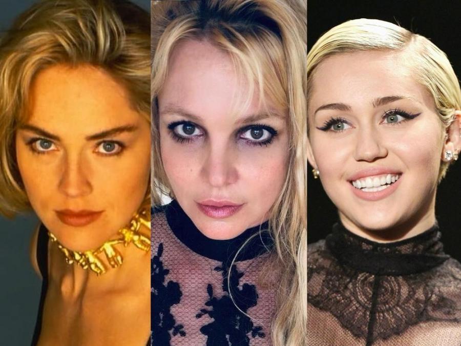 sharon stone, Britney spears and miley cyrus