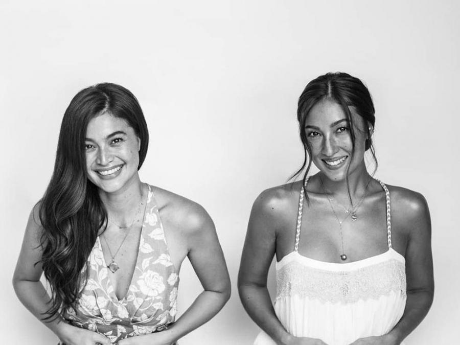 Solenn Heussaff hand-paints a Dahlia flower on Anne Curtis' luxury