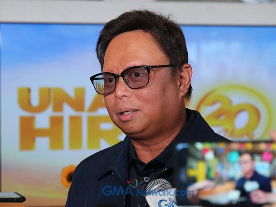 Arnold Clavio in Unang Hirit media conference
