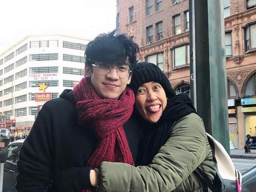Aiai delas Alas visits son Nicolo in US