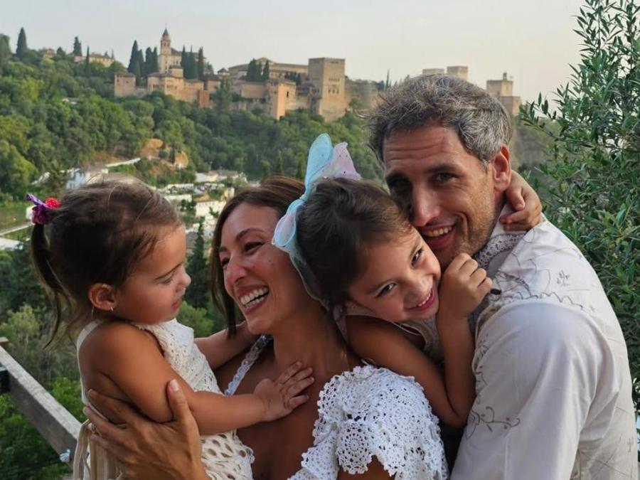 Solenn Heussaff, Nico Bolzico, Thylane Katana Bolzico, Maeyls Lionel Bolzico in Spain