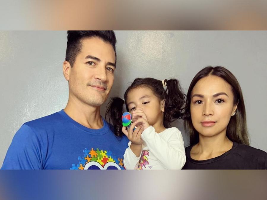 Aubrey Miles and Troy Montero with daughter