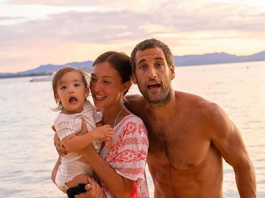Solenn Heussaff and Nico Bolzico with daughter Thylane Katana