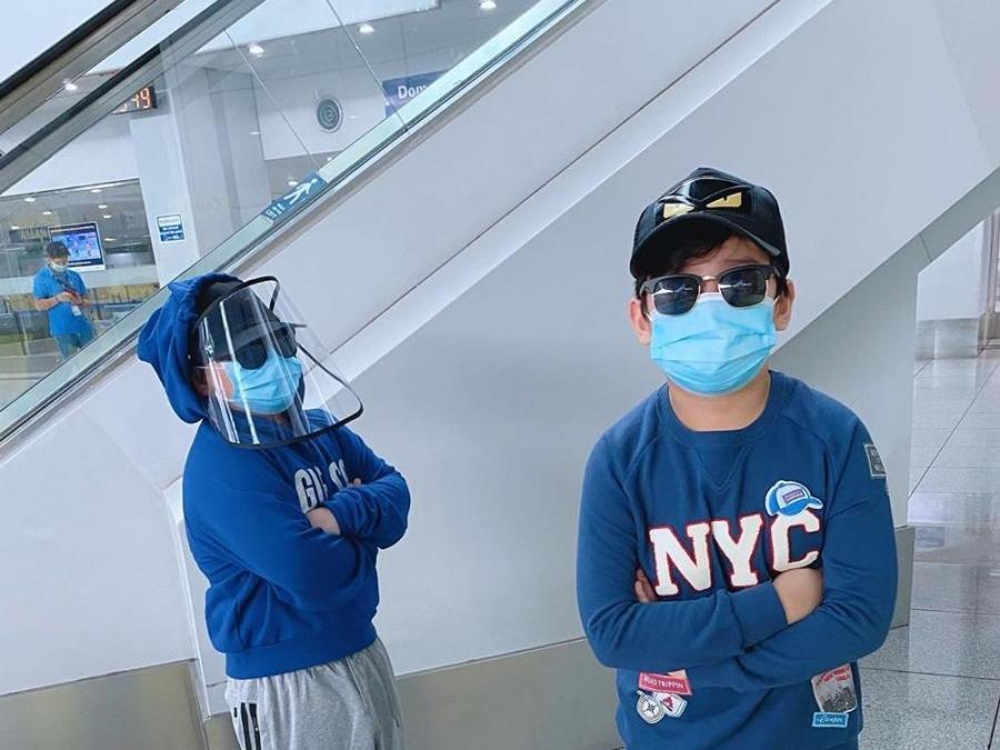 Baeby Baste at Samsam wearing face masks