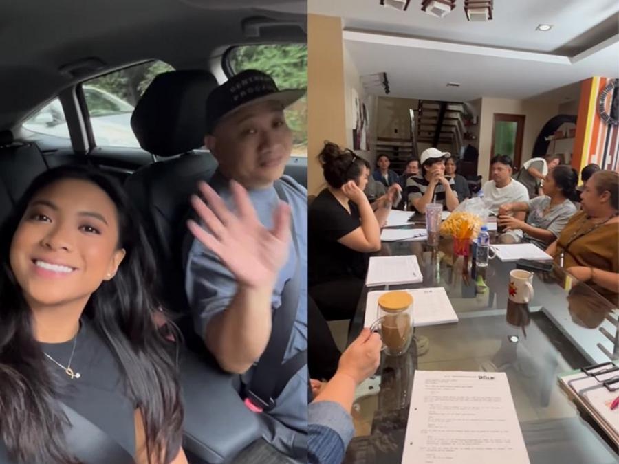 Brianna Bunagan on the set of Pepito Manaloto  