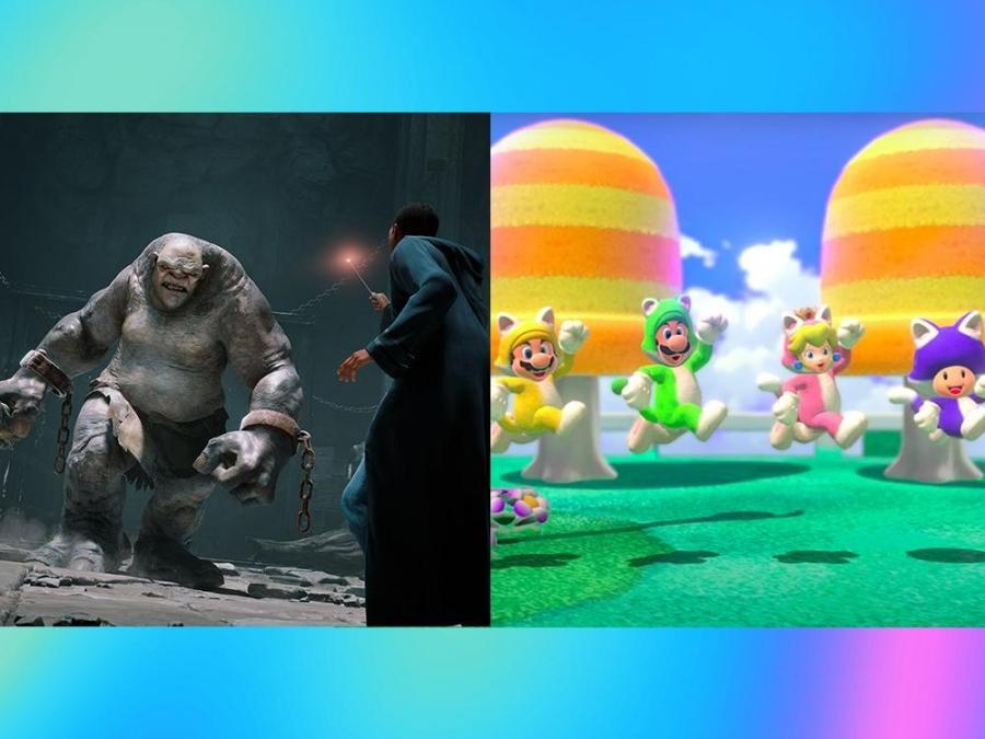 Hogwarts Legacy and Super Mario 3D World