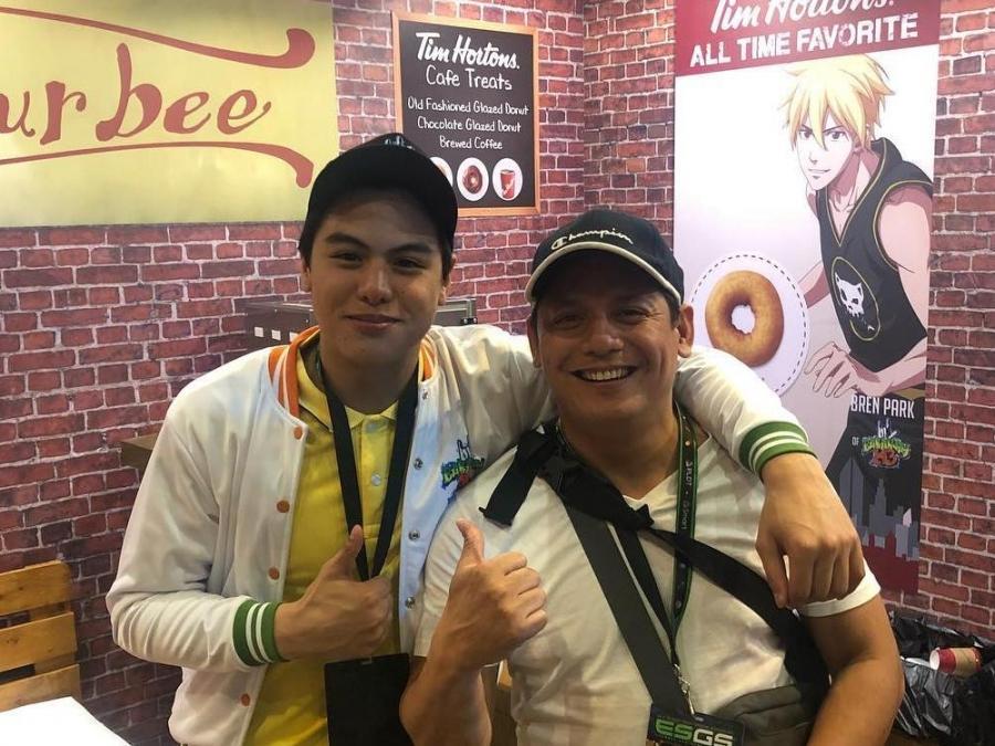 Migo Adecer with his dad Dennis