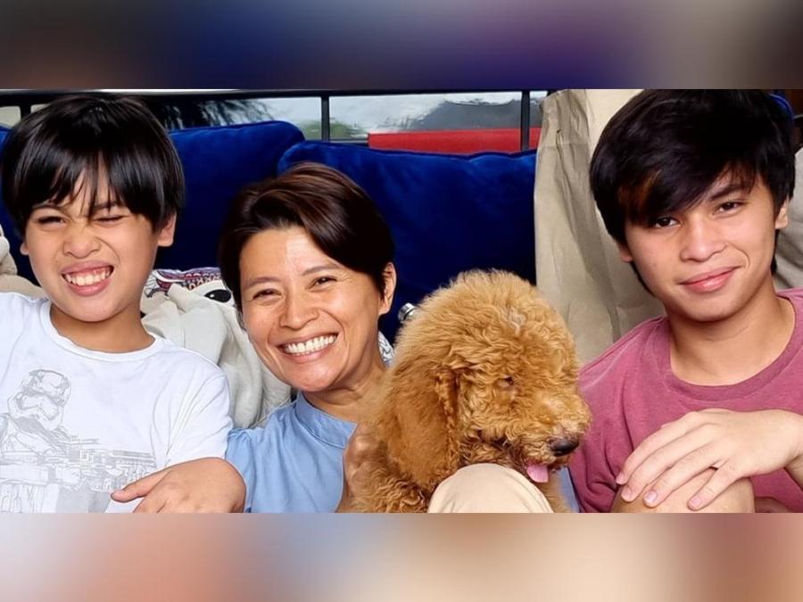 mylene dizon with sons tomas and lucas paraiso