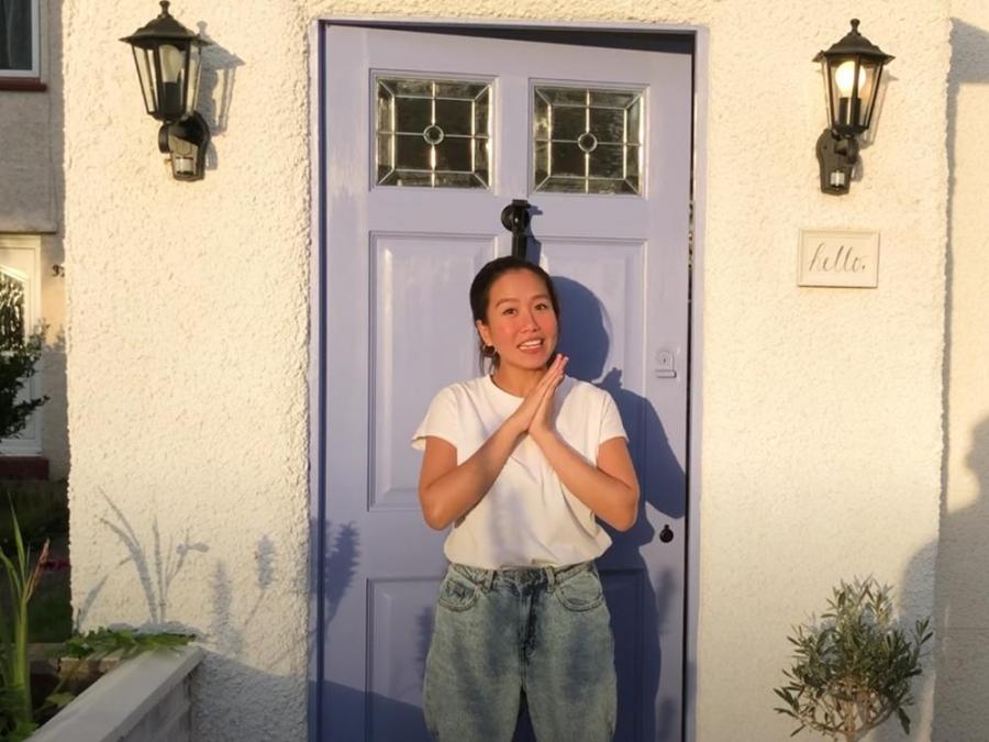 Rachelle Ann Go outside her home