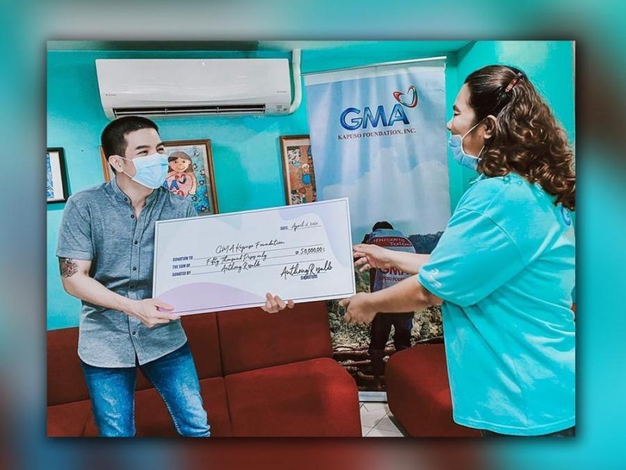 anthony rosaldo donates talent fee to kapuso foundation