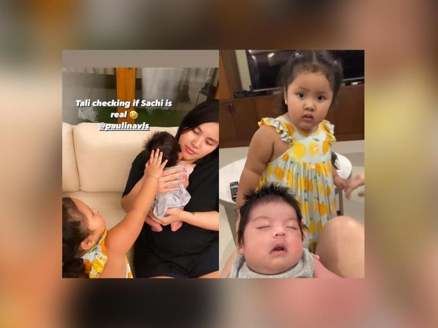 Tali Sotto and baby Sachi