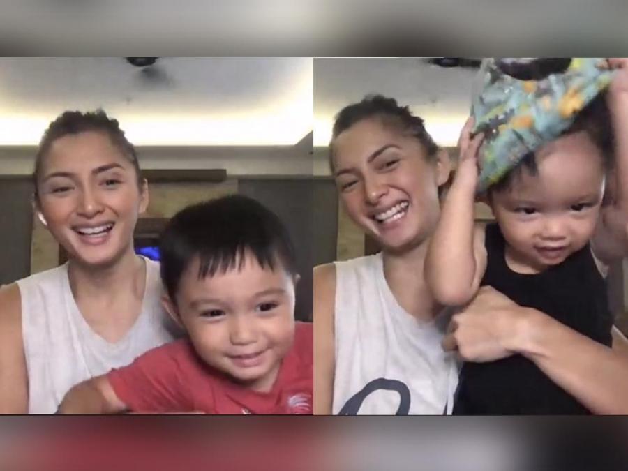 Iya with sons leon and primo