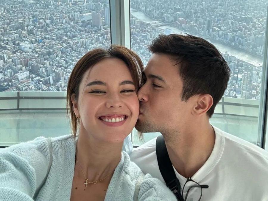 Catriona Gray And Sam Milby Fly For The First Time As An Engaged Couple Gma Entertainment 