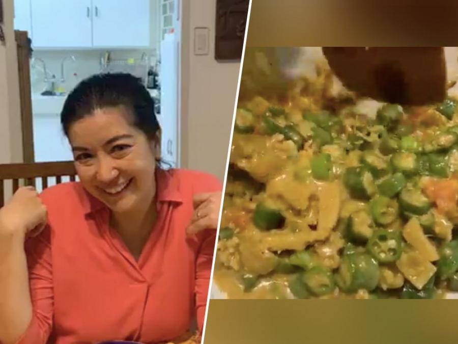 Kara David and okra curry